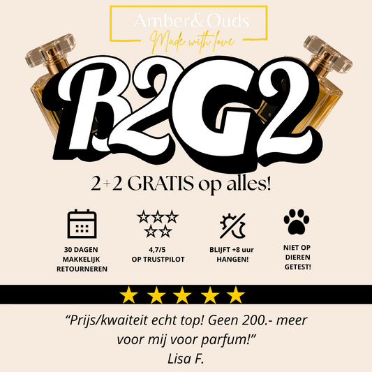 2+2 Gratis Parfumactie bij Amber&Ouds – Bespaar op Luxe Geuren